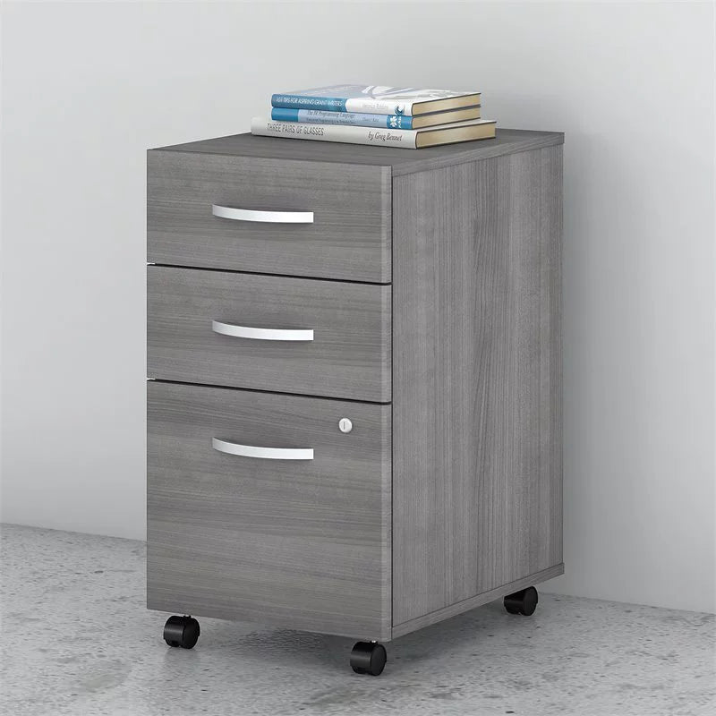 2 Piece Wood Mobile Filing Cabinet Set L835026