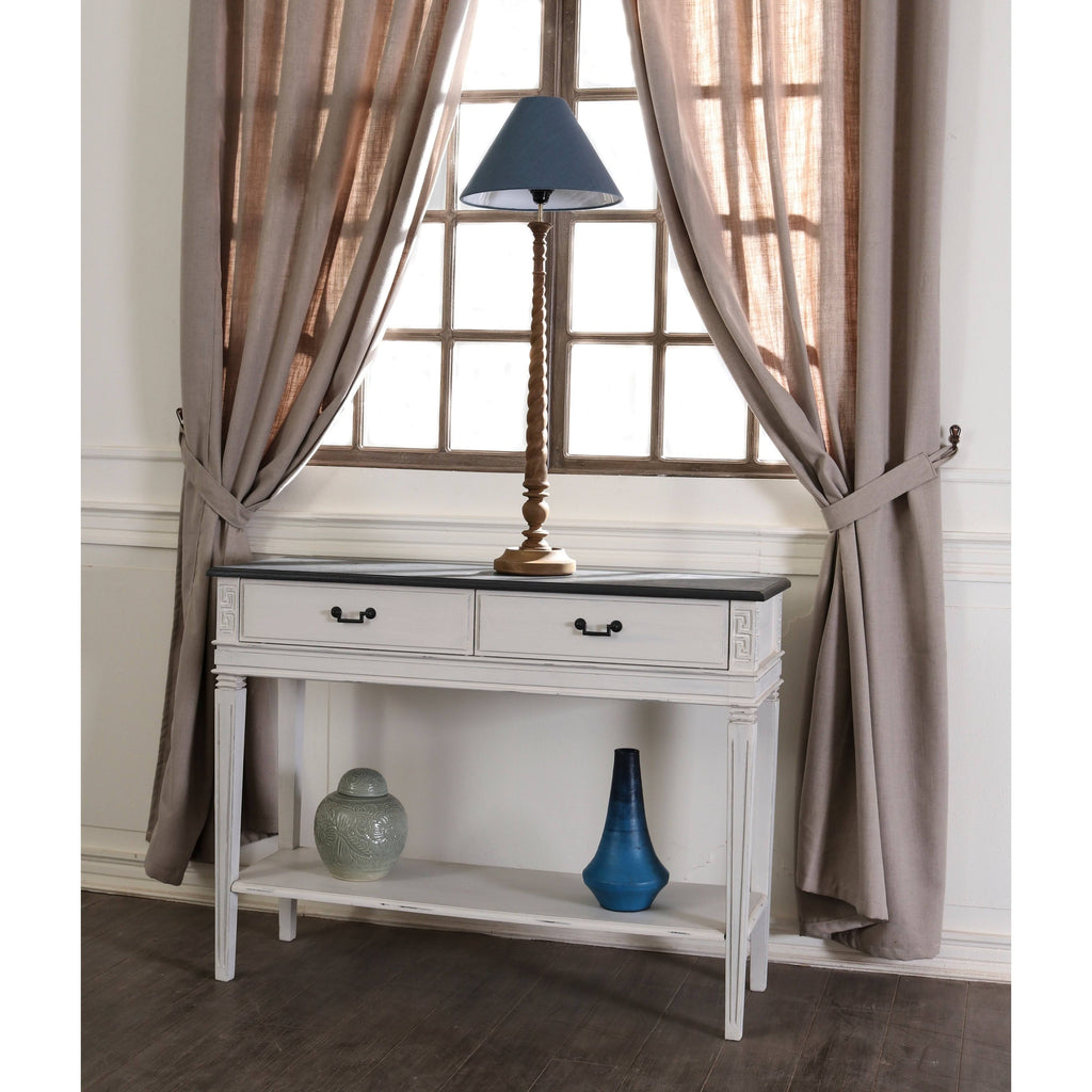 Carved 2-Drawer Console Table E733