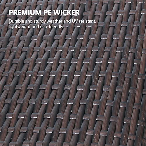 3 Pieces Wicker Folding Bistro Set J64615