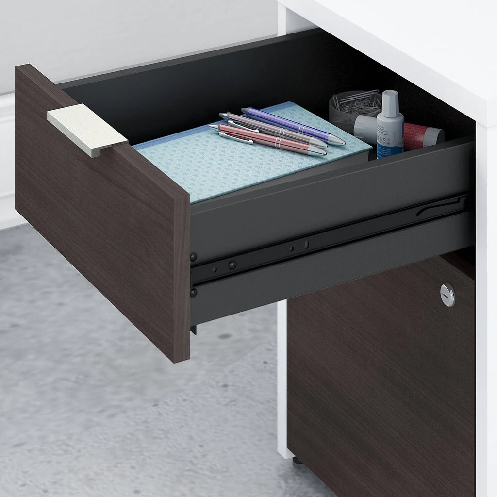 60W L Shaped Desk with Drawers S172622