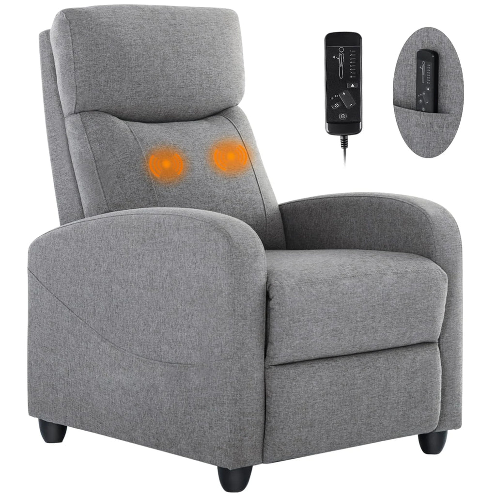 PU Leather Recliner Chair with Lumbar Support M8098