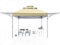 10x17 Instant Pop Up Canopy Tent with Ventilation and Adjustable Dual Half Awnings Black I743680
