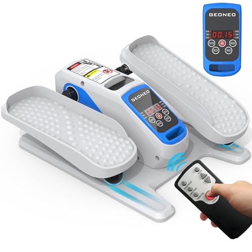 Under Desk Elliptical Machine, Electric Seated Pedal Exerciser with Monitor, Remote Control and 12 Adjustable Speeds D846