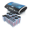 Combo: Universal LCD Battery Charger + 26 NiMH Rechargeable Batteries (8aa/8aaa/4c/4d/2 9V) S28027