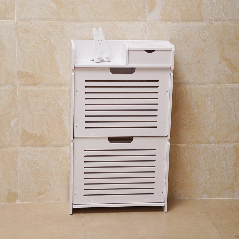 White Slim PVC Shoe Rack Organizer F53706