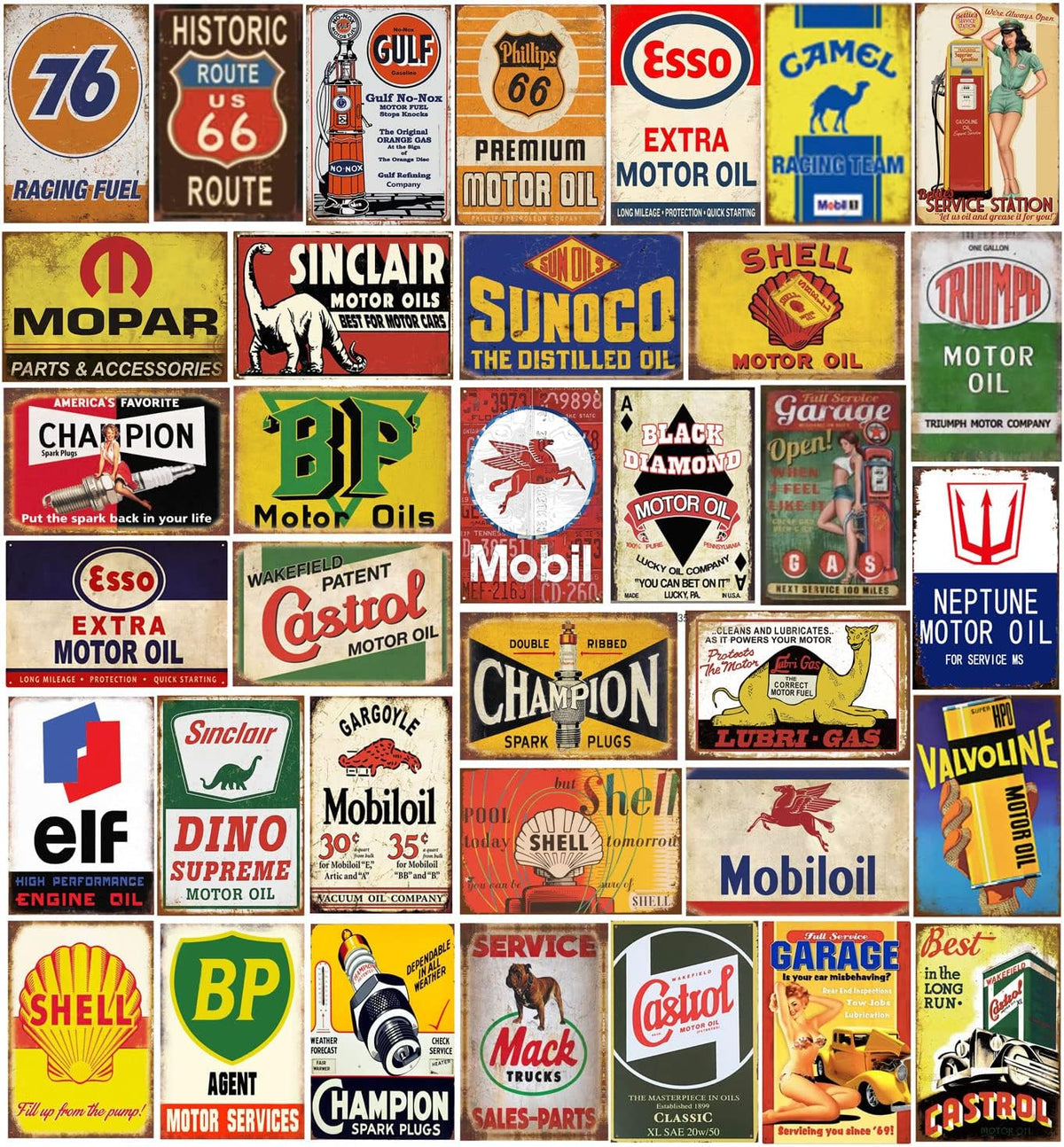 8x12 Inch Retro Metal Tin Sign Pack S53021