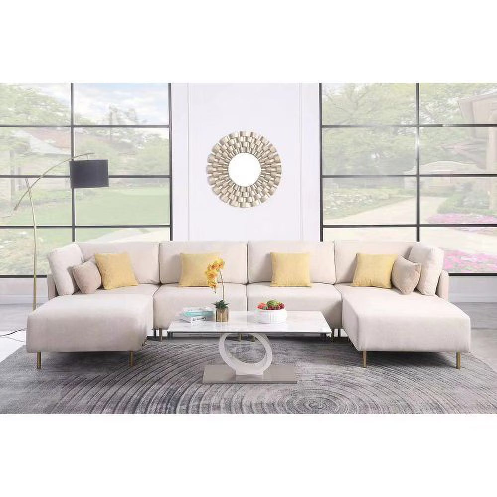 Beige Sectional Sofa F8430