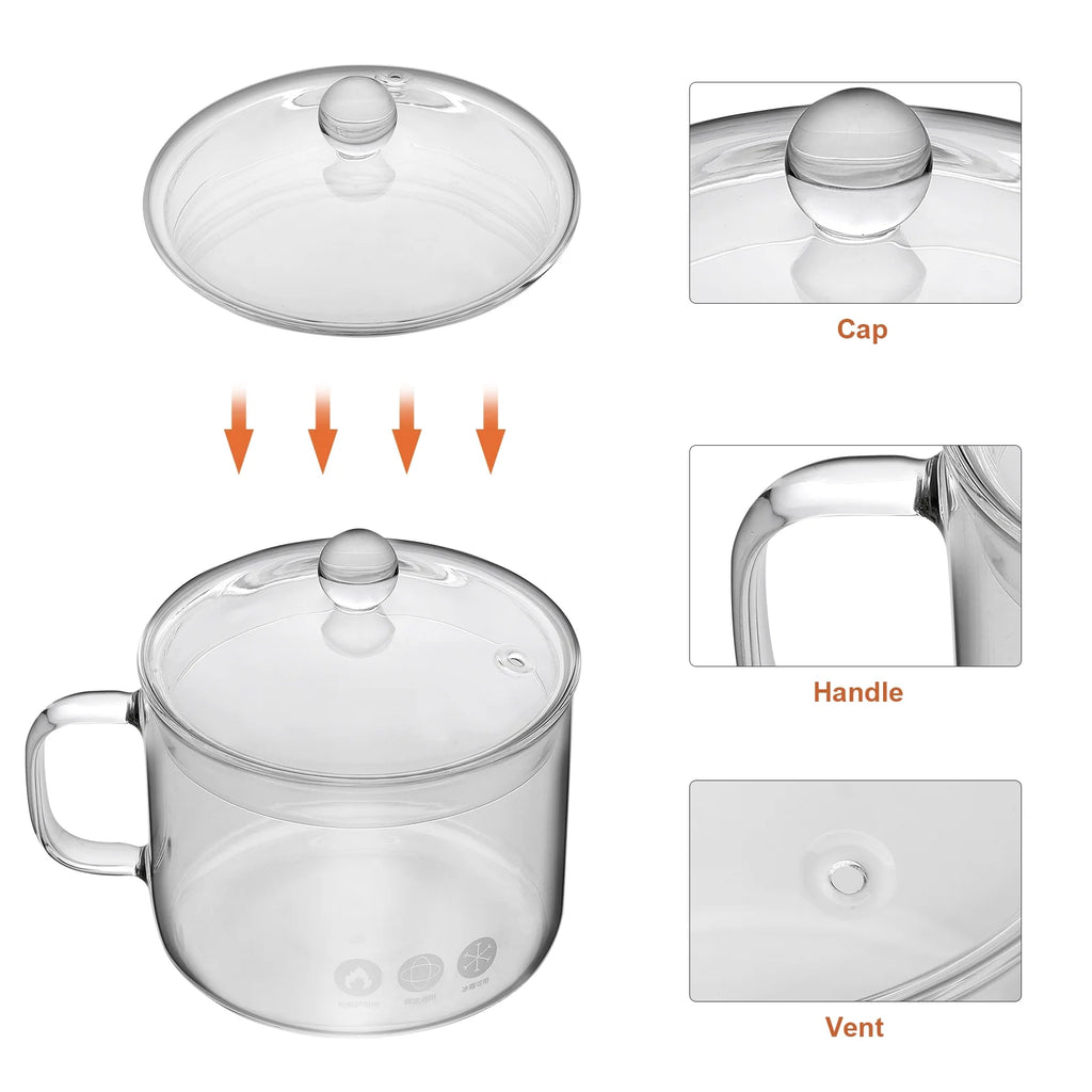 Heat-resistant Glass Pot with Handle G6843