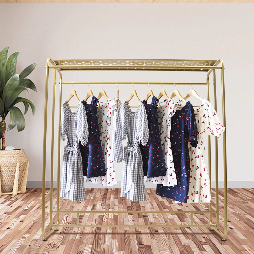 Metal Garment Rack with Top Shelf M101