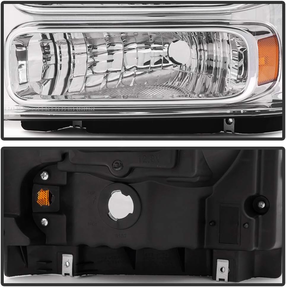 Chrome Headlights Headlamps Set Left Right M146101
