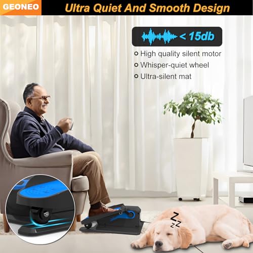 Under Desk Elliptical Machine, Electric Seated Pedal Exerciser with Monitor, Remote Control and 12 Adjustable Speeds D846