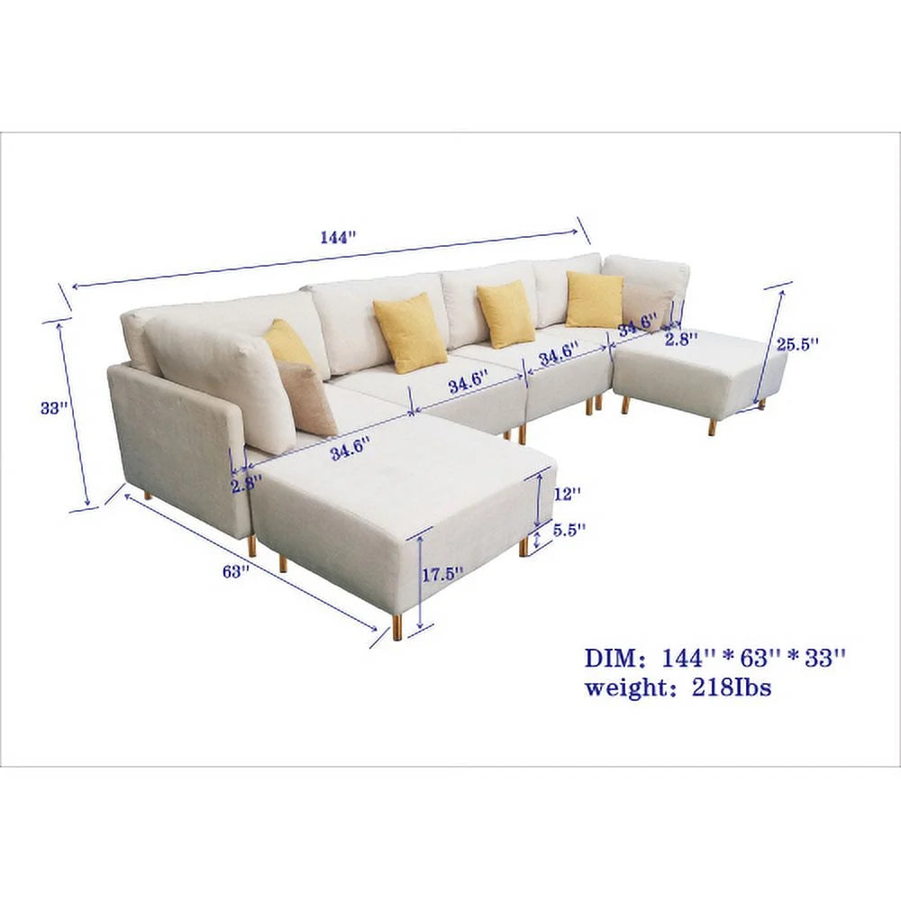Beige Sectional Sofa F8430