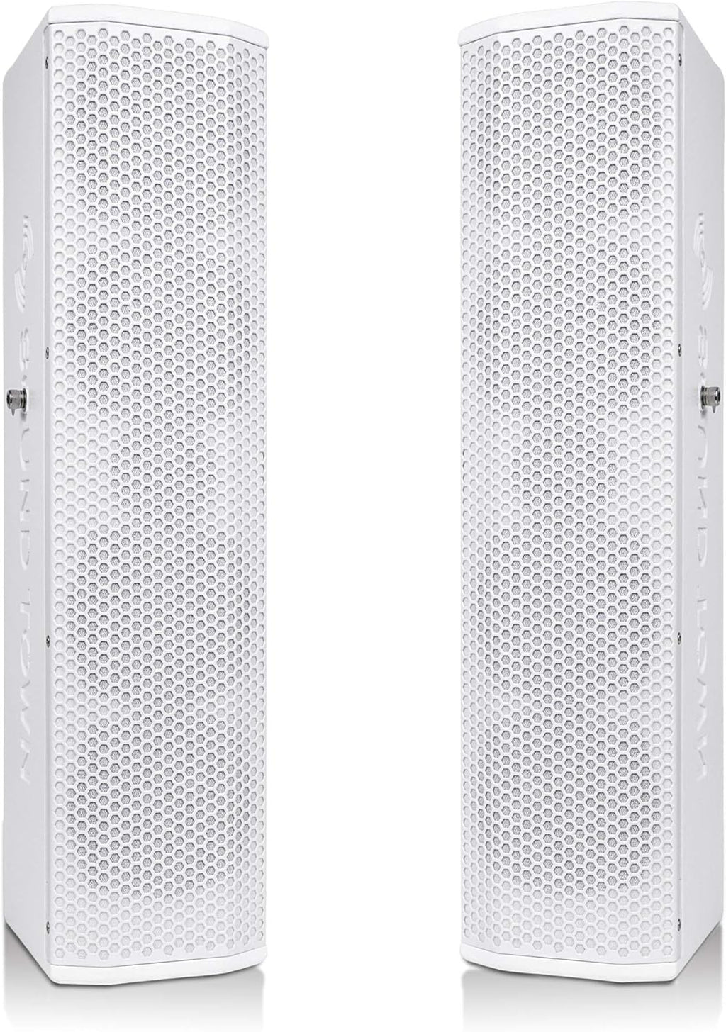 White Pair of Passive Wall-Mount Column Mini Line Array Speakers with 4 x 5” Woofers K184683