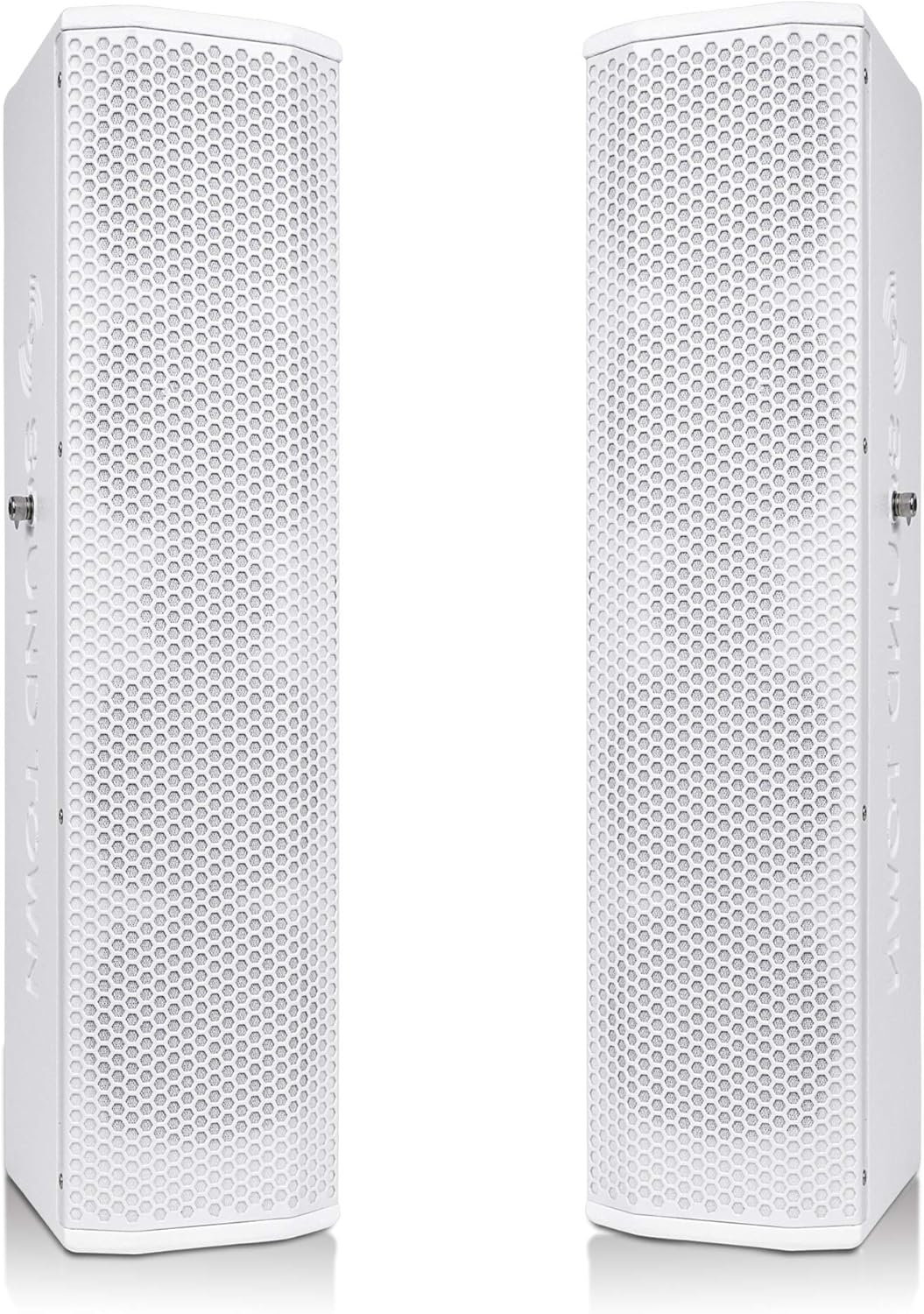 White Pair of Passive Wall-Mount Column Mini Line Array Speakers with 4 x 5” Woofers K184683