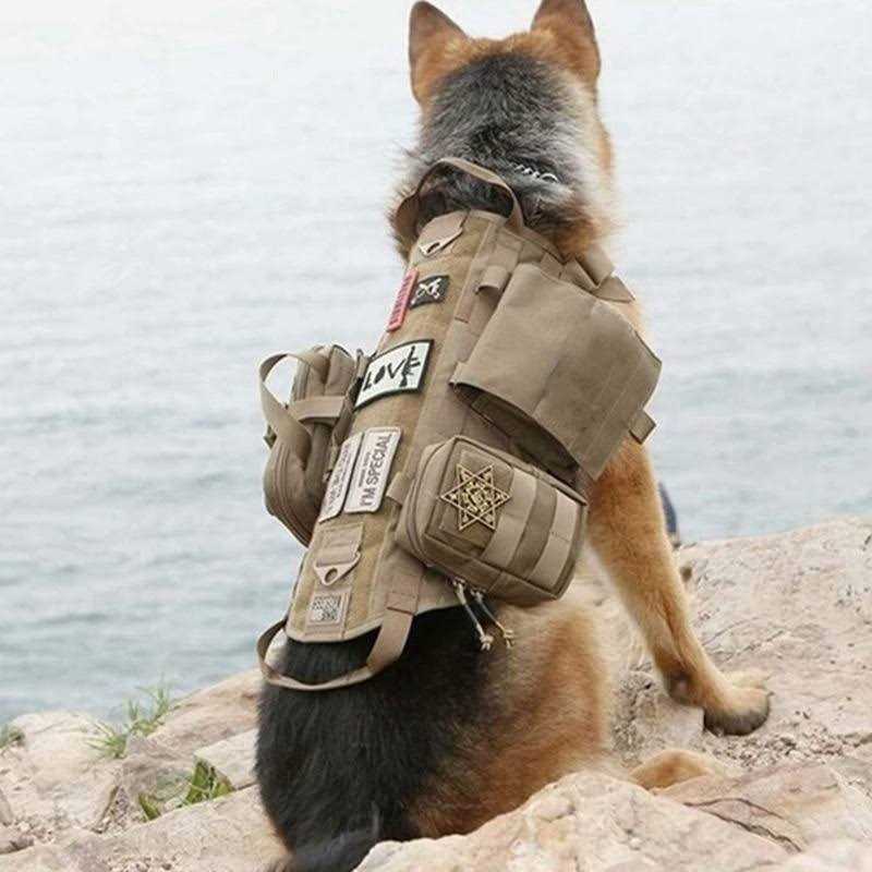 Tactical Dog Harness with Pouches P155