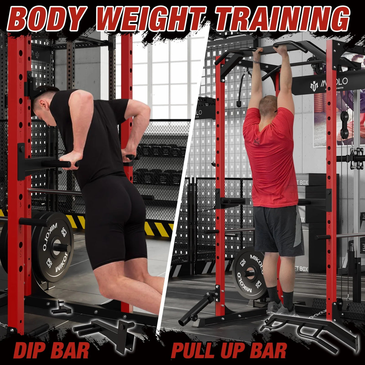 1200LBS Capacity Power Rack with LAT Pulldown System S598