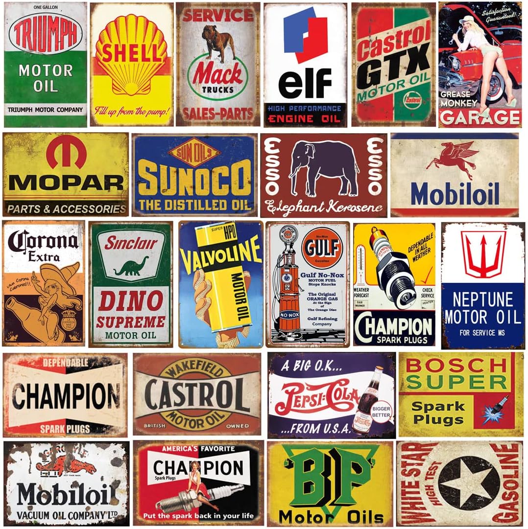 8x12 Inch Retro Metal Tin Sign Pack S53021