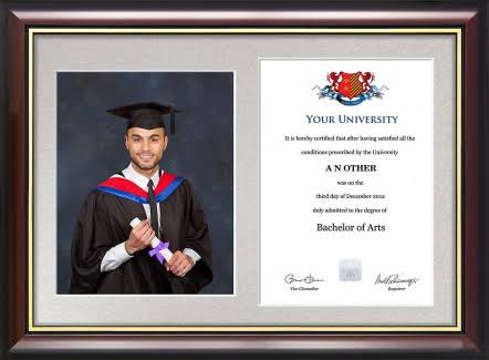 Dual Graduation Certificate and Photo Frame X5790