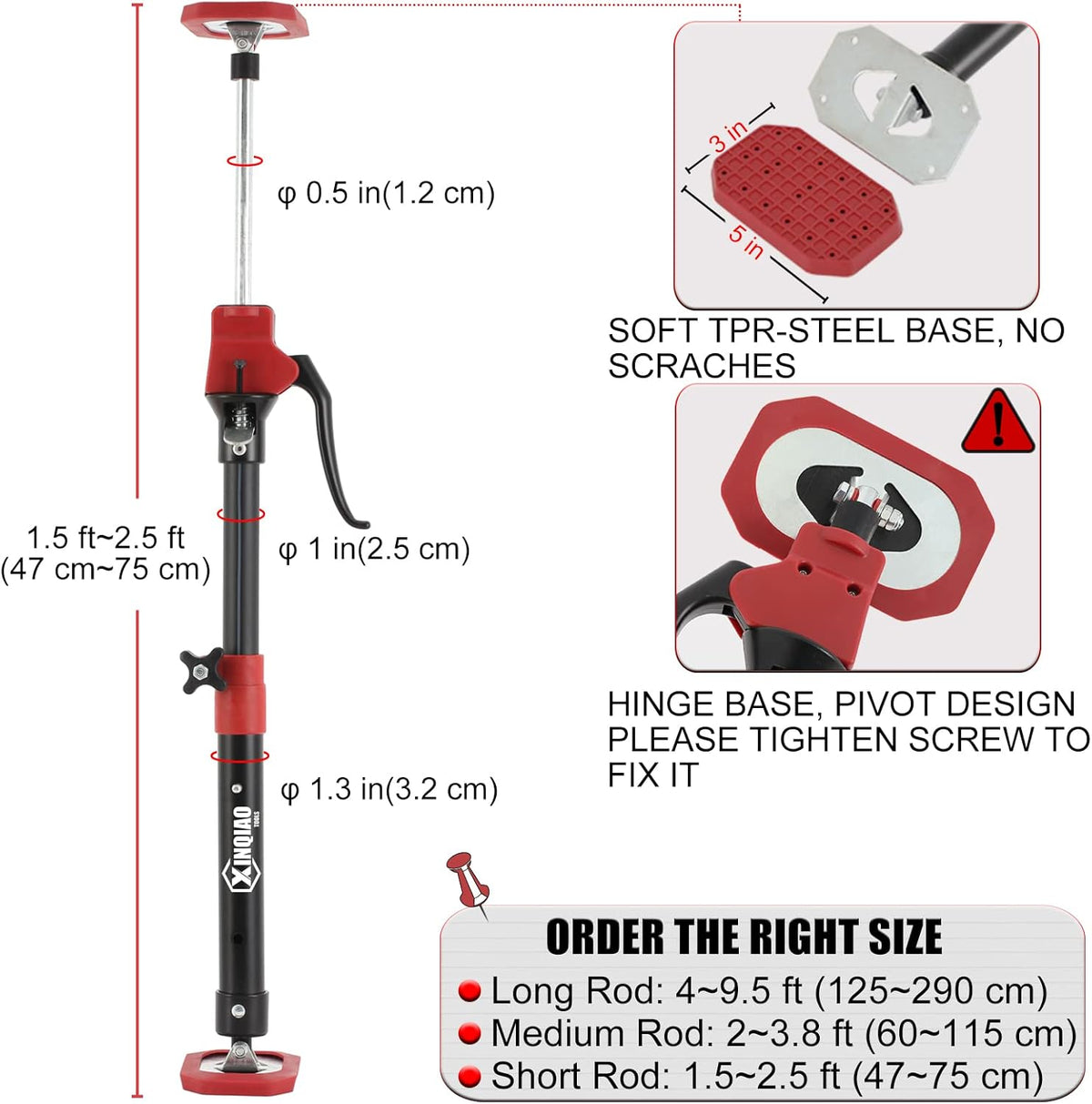 Third Hand Tool Steel Support Rod, 154 LB Capacity, 2 PC Pack of 2 P809921