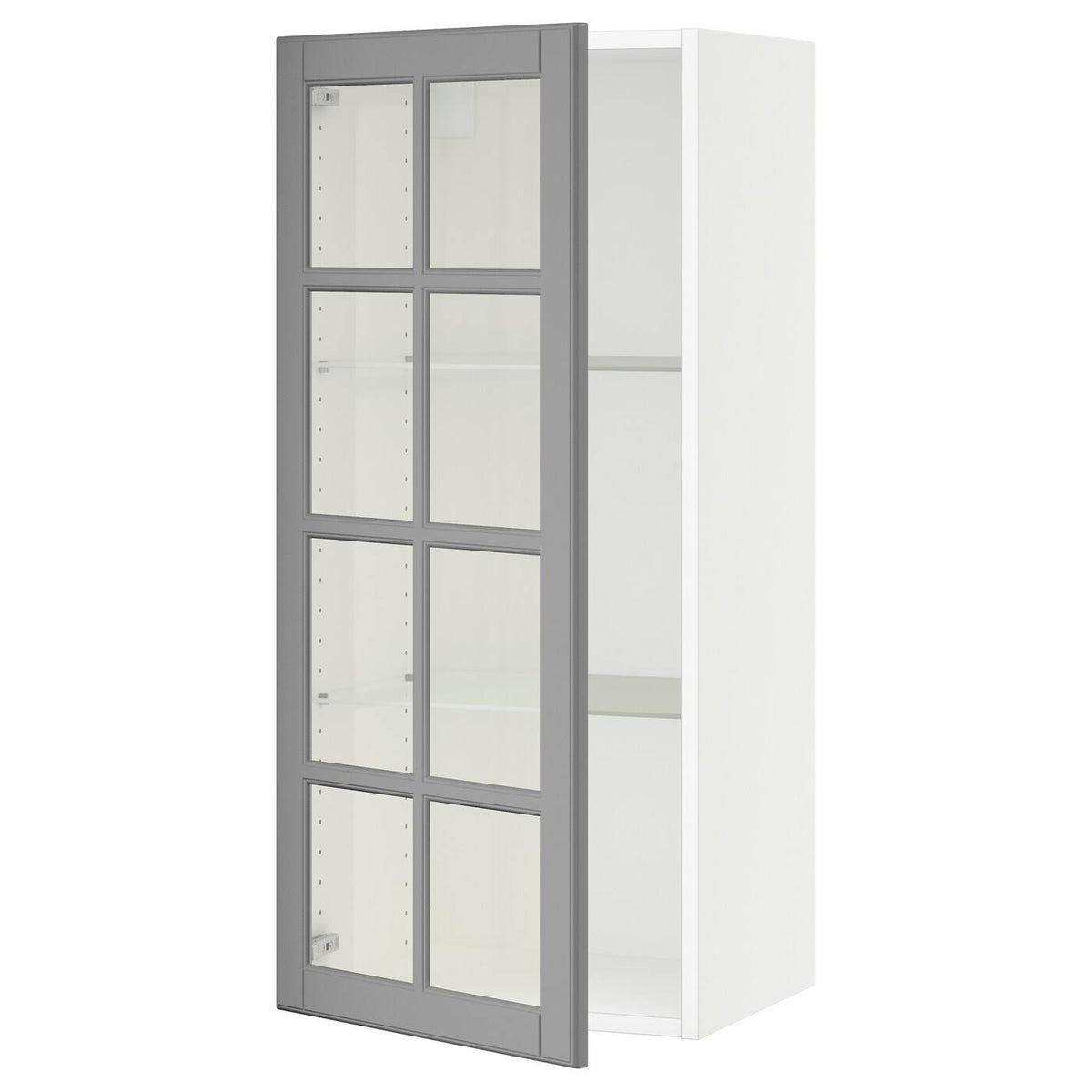 White Glass Door Wall Cabinet V40711