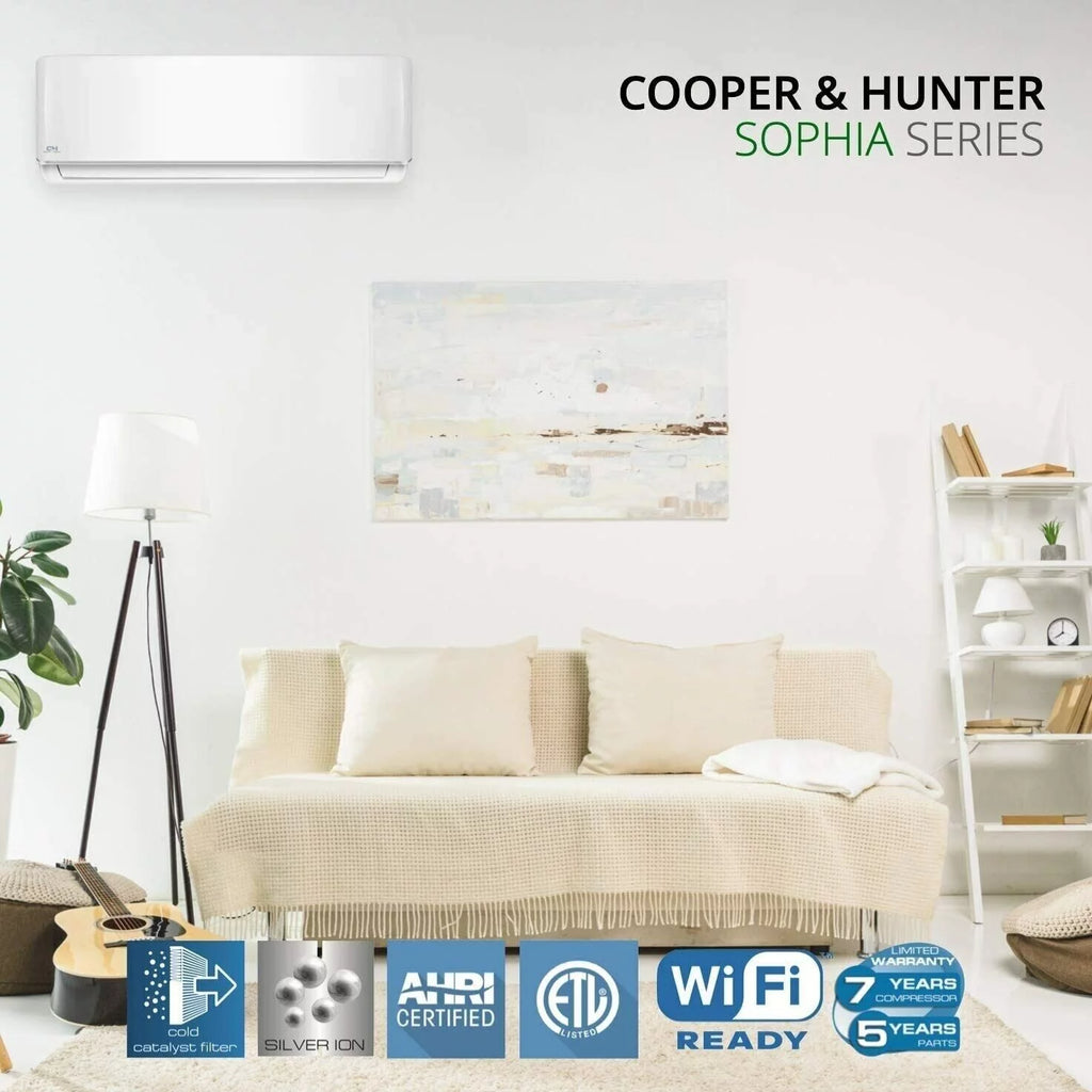 9000 BTU 115V Wall Mounted Mini Split Heat Pump Air Conditioner K828638