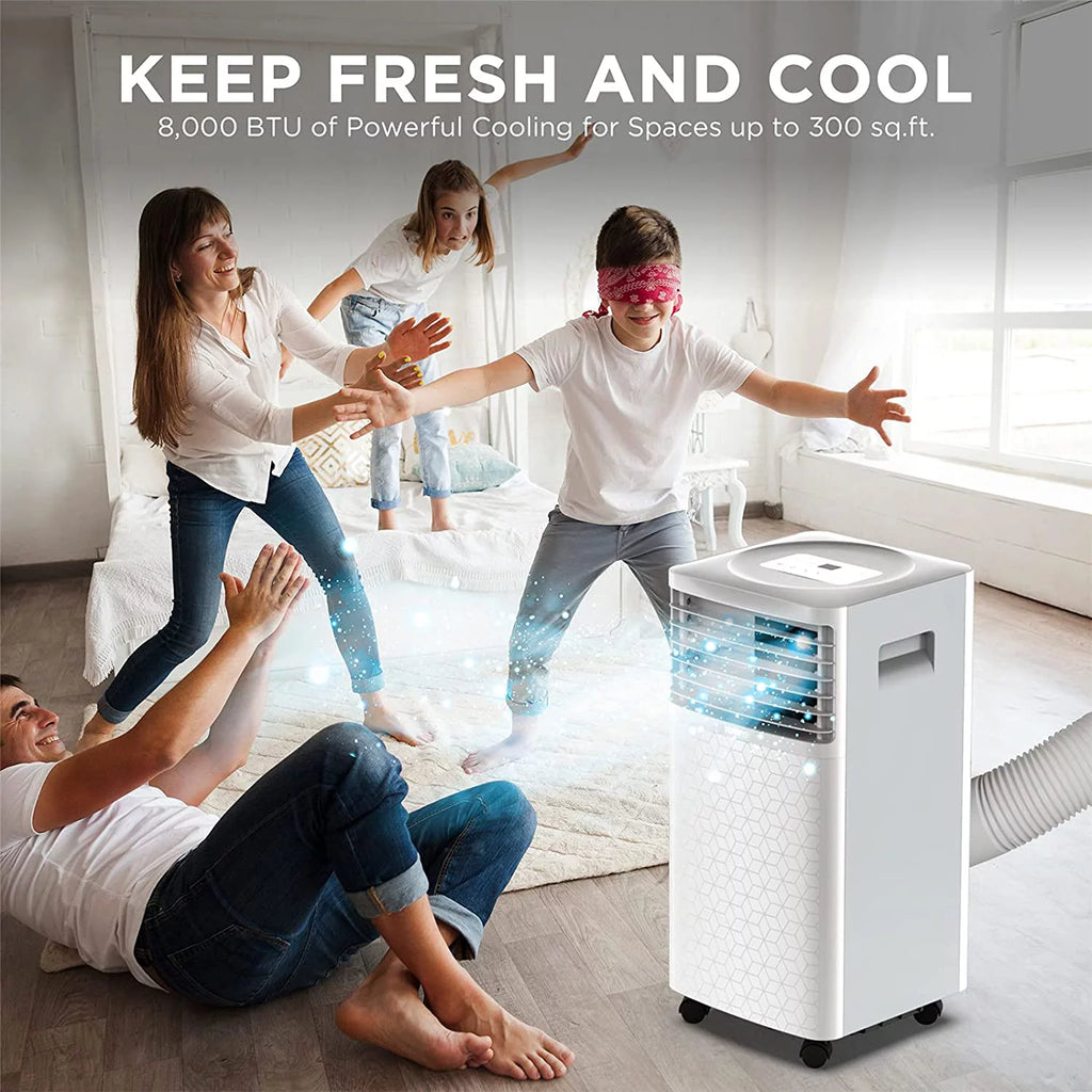 8,000 BTU Portable Air Conditioner, Dehumidifier and Fan E5008