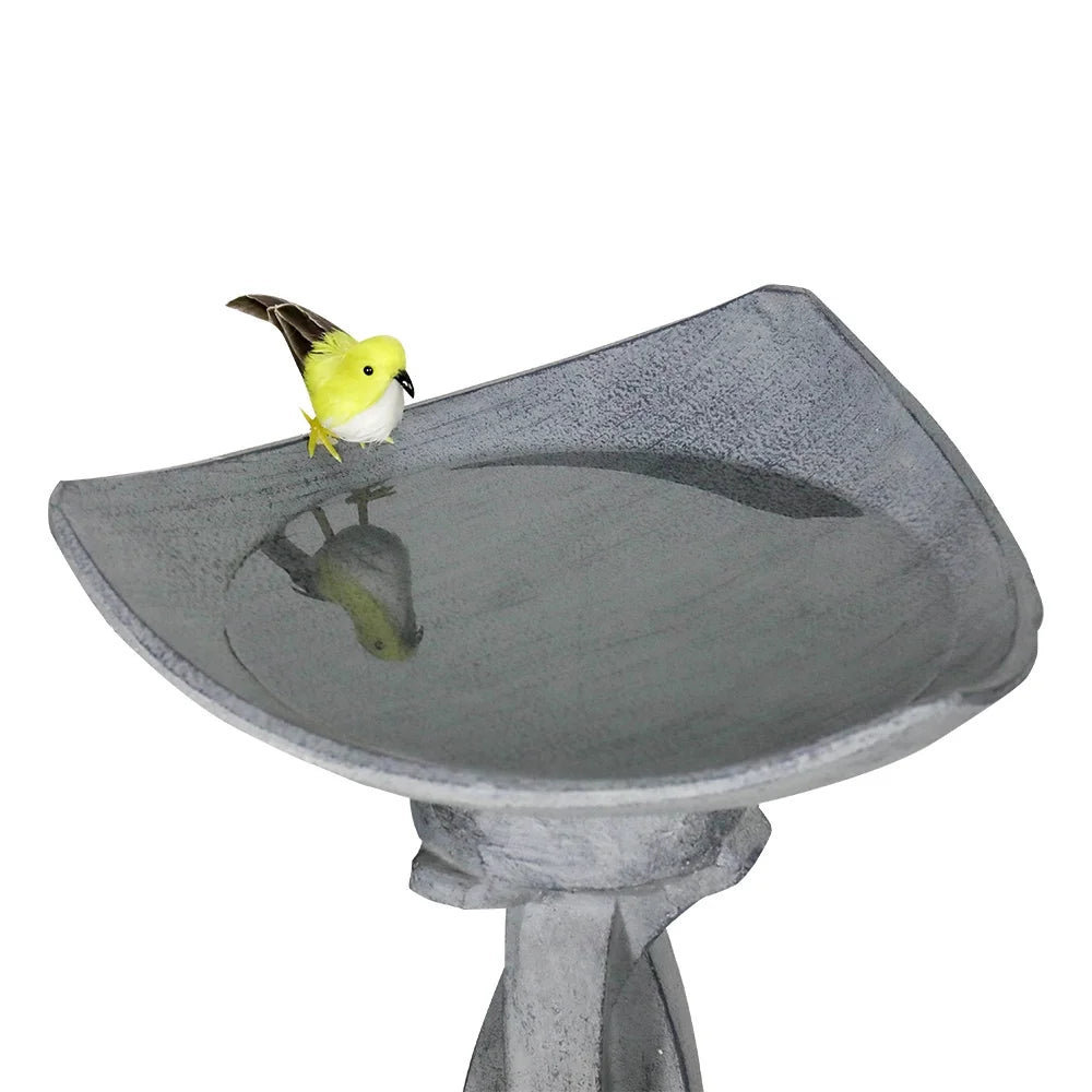 22.8" H Concrete Pedestal Bird Bath G46478