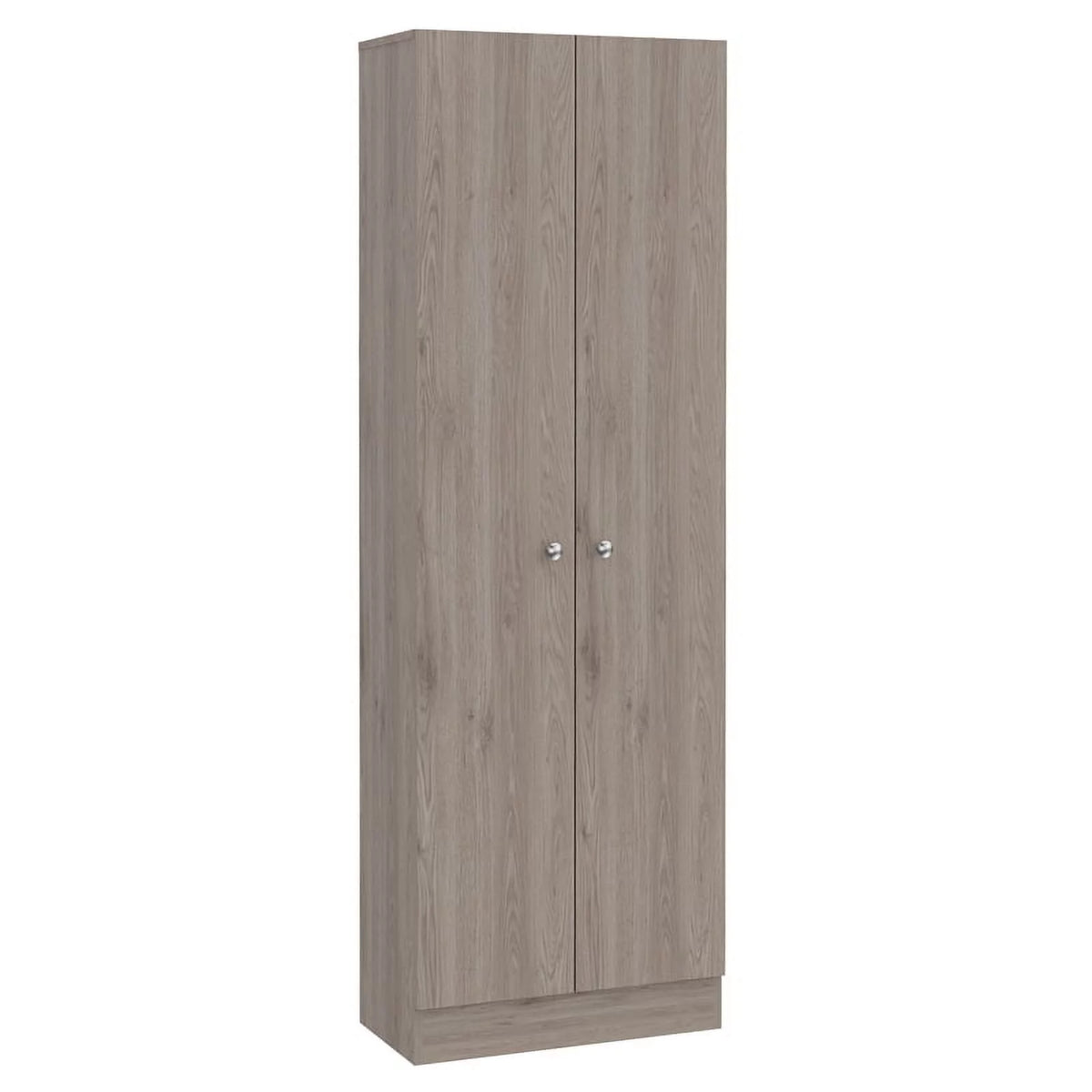 2 Piece Wood Two-Door Pantry Cabinet Set in Light Gray Z11327