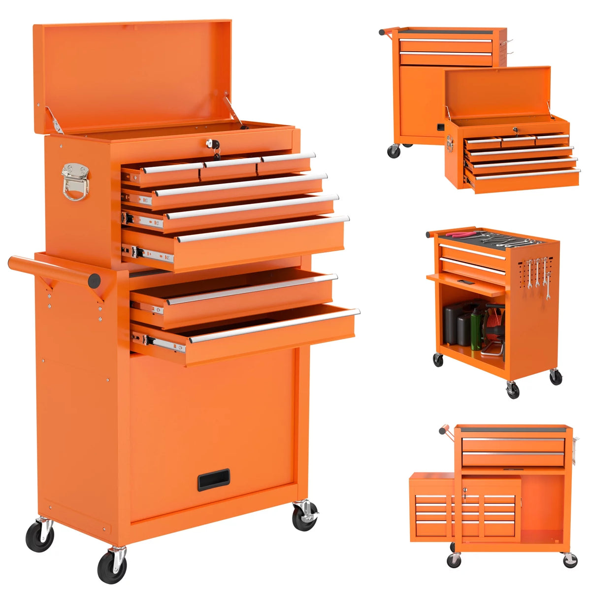 8 Drawer Rolling Tool Chest with Wheels G541