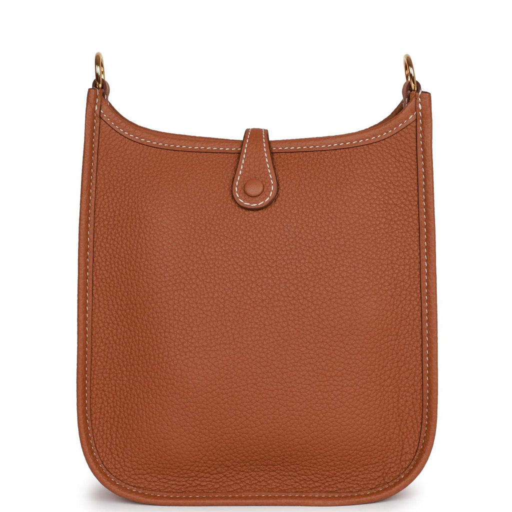 Gold Leather Crossbody Bag R237