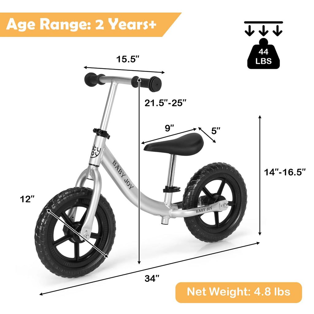 Aluminum Adjustable No Pedal Balance Bike S323