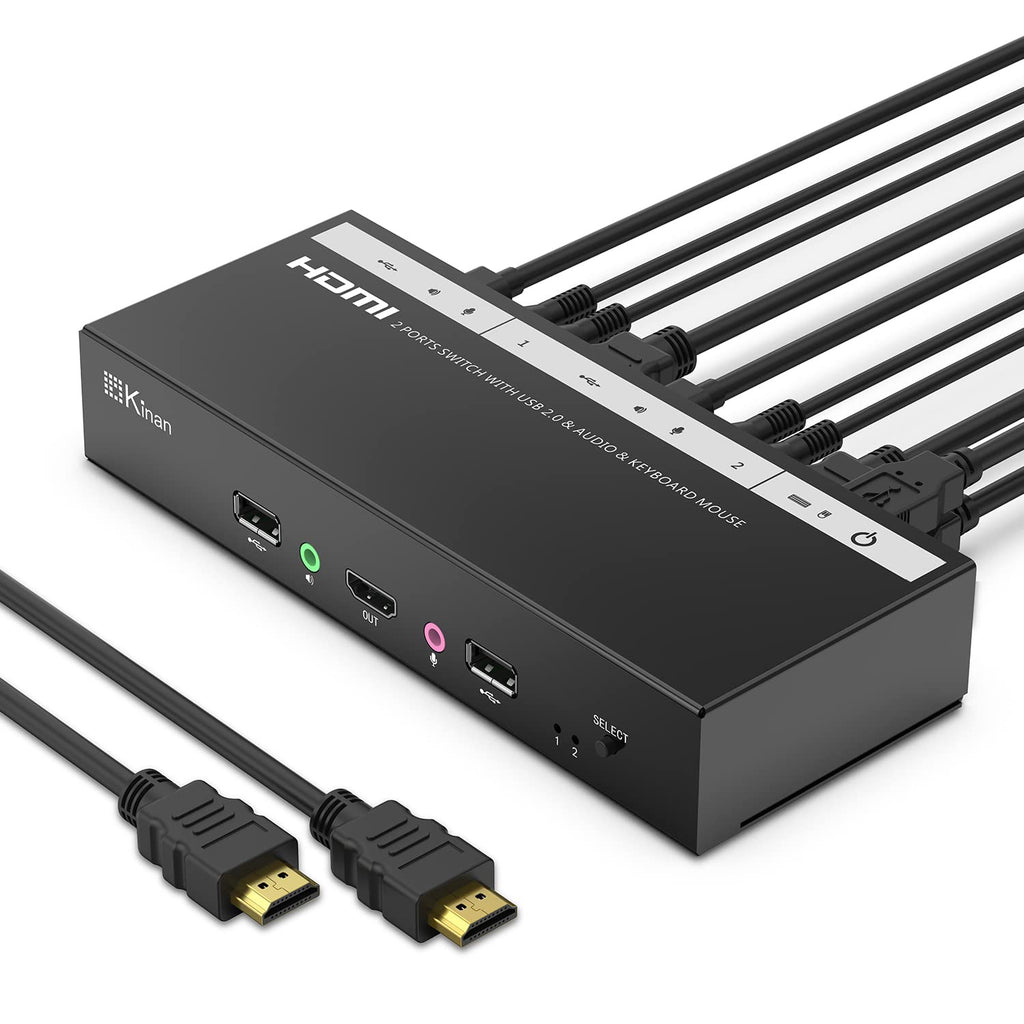 2 Port DVI KVM Switch with Cables, USB Powered, 1920 x 1200@60Hz X72718