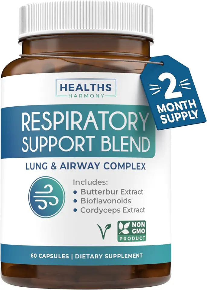 Lung Health Supplement Vegan Herbal Formula 2 Months R7965