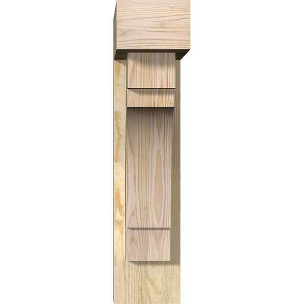 Rough Sawn Bracket with Offset Brace, Douglas Fir Q943