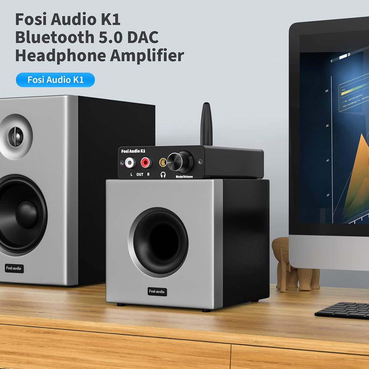 Bluetooth 5.0 DAC Headphone Amplifier Preamplifier 24-Bit 192 KHz USB Optical Coaxial to RCA AUX Digital-to-Analog Audio Converter Adapter Pack of 2 N961475