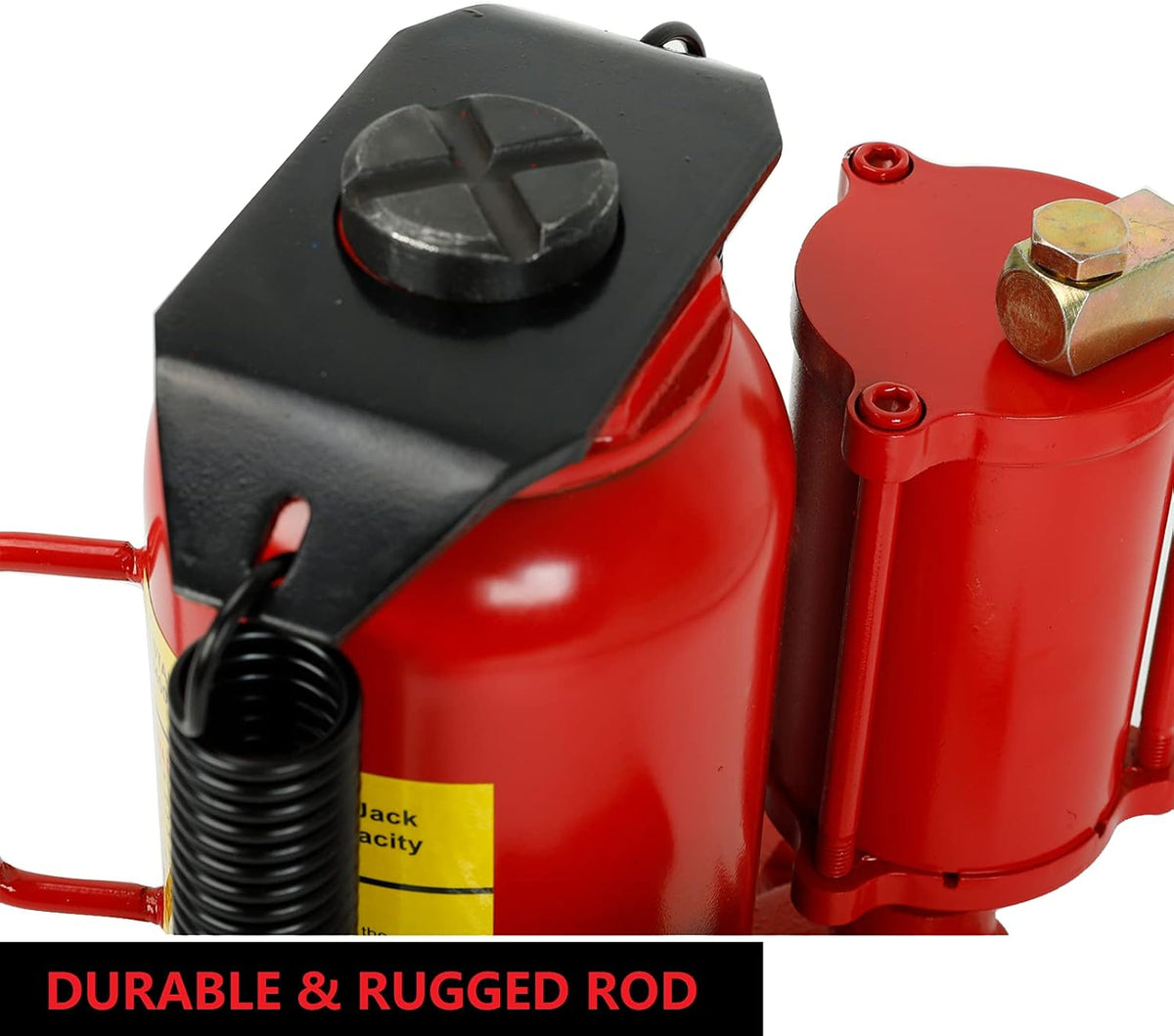 Red 44,000 LBS Capacity Pneumatic Air Hydraulic Bottle Jack Q91671