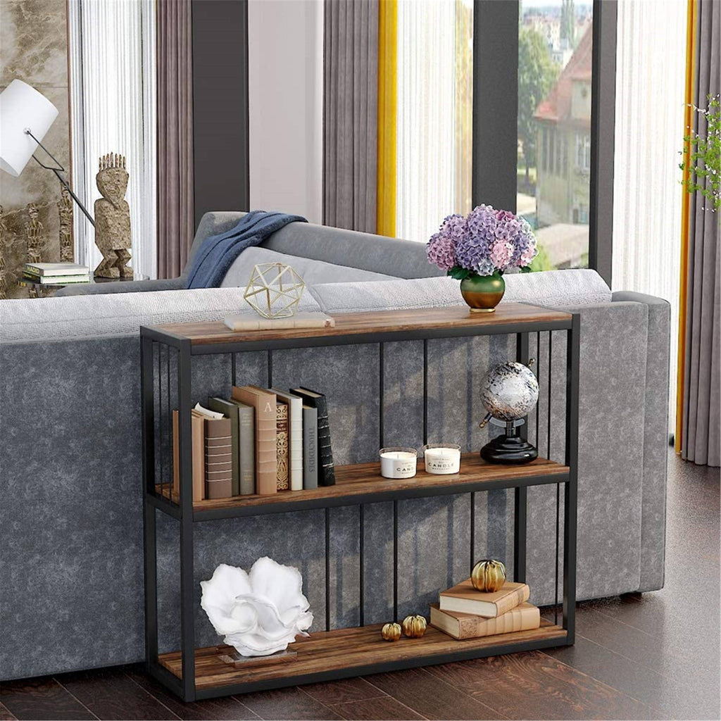 Rustic-Brown 3-Tier Console Table F244