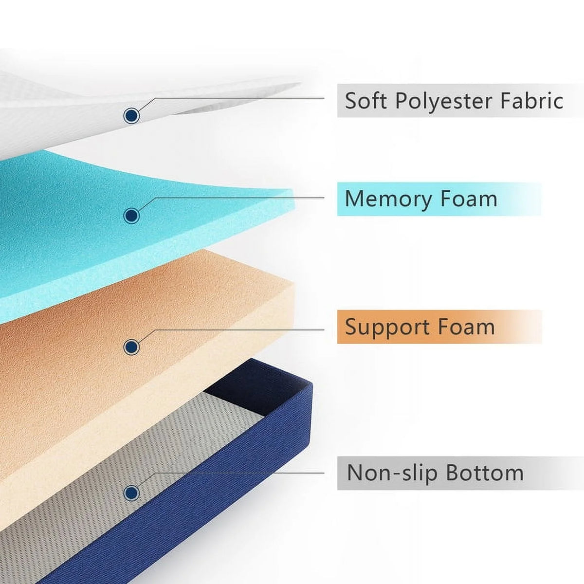 4 inch Memory Foam Folding Mattress with Washable Cover X78085