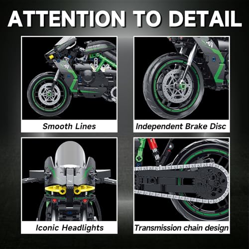 1:8 Motorcycle Building Set 511PCS T815