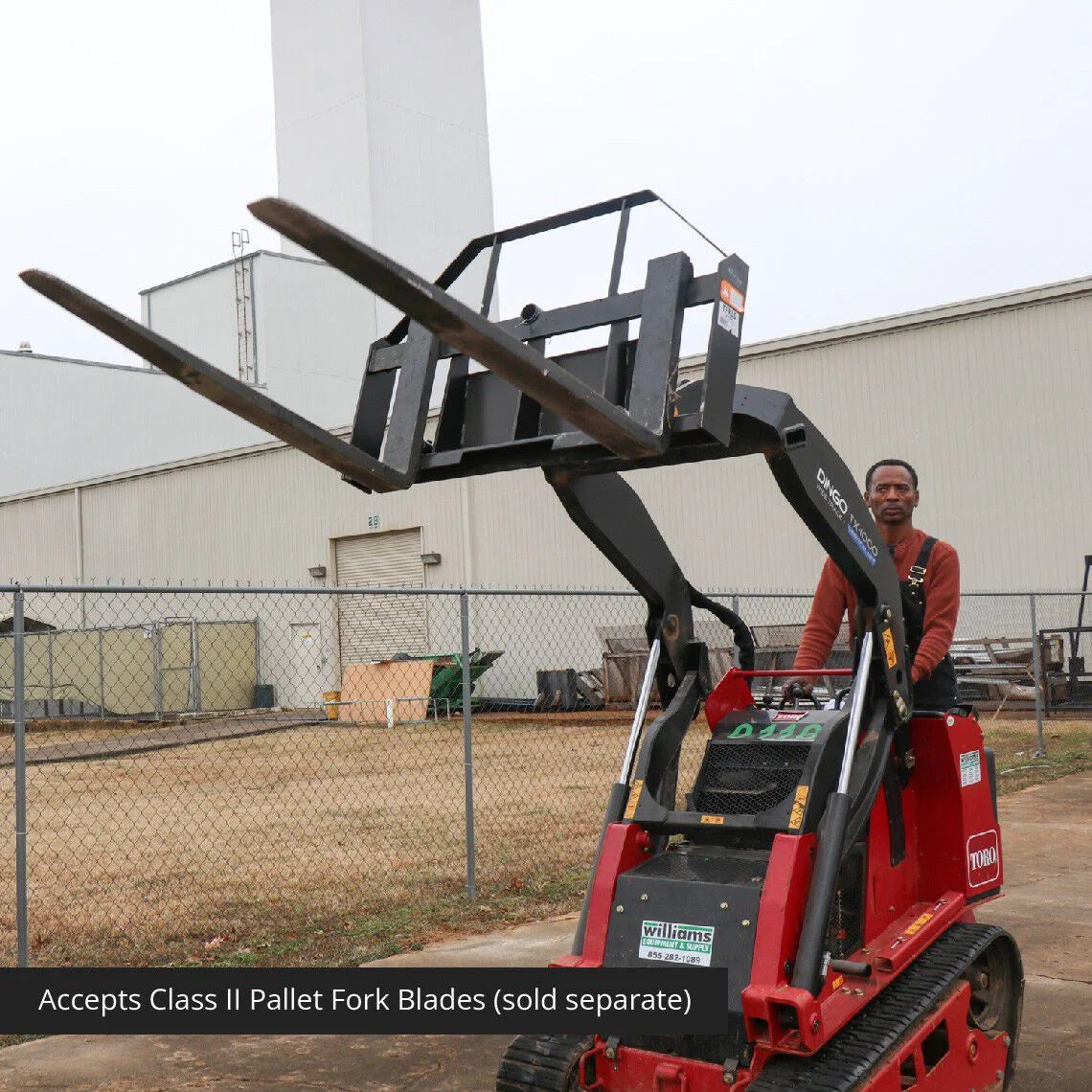 Mini Skid Steer Pallet Fork Attachment, 48" Fork Blades, 4,000 LB L8663