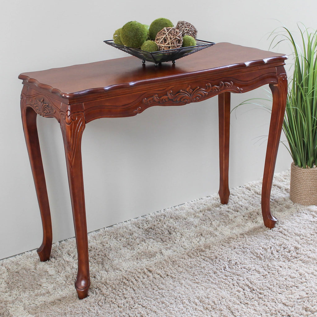 Carved Wood Console Table I1006
