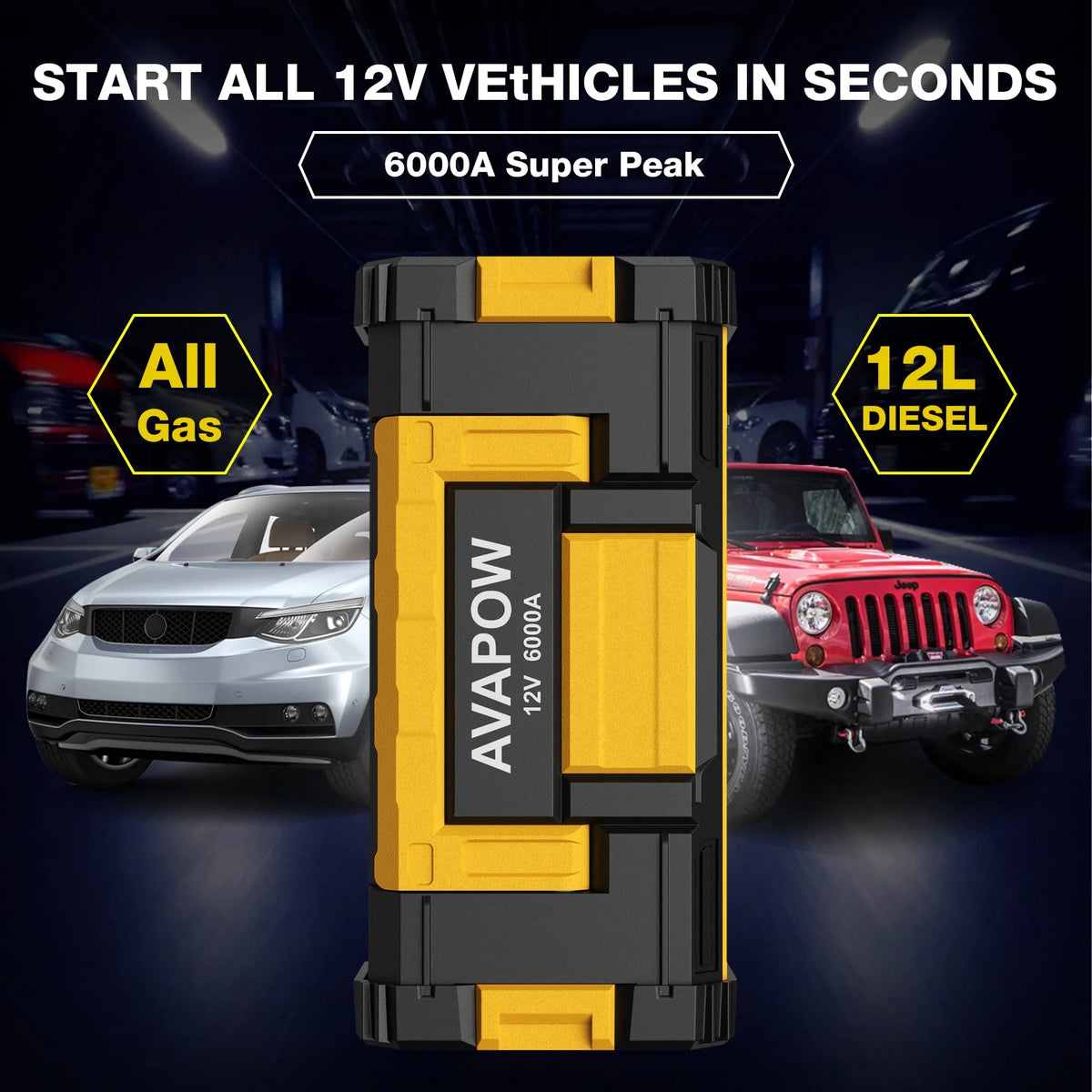 6000A Car Battery Jump Starter K3582