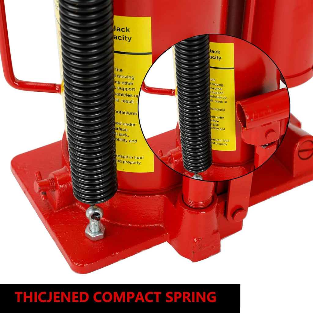 Red 44,000 LBS Capacity Pneumatic Air Hydraulic Bottle Jack Q91671