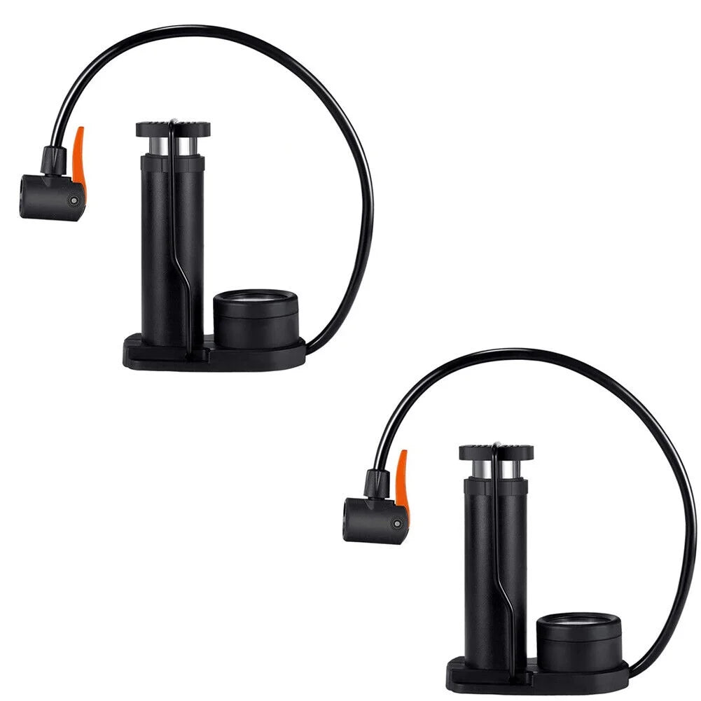 Mini Portable Bicycle Foot Pump with Pressure Gauge J77279