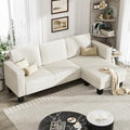Green Corduroy L-Shaped Convertible Sectional Sofa 3 Seater T740