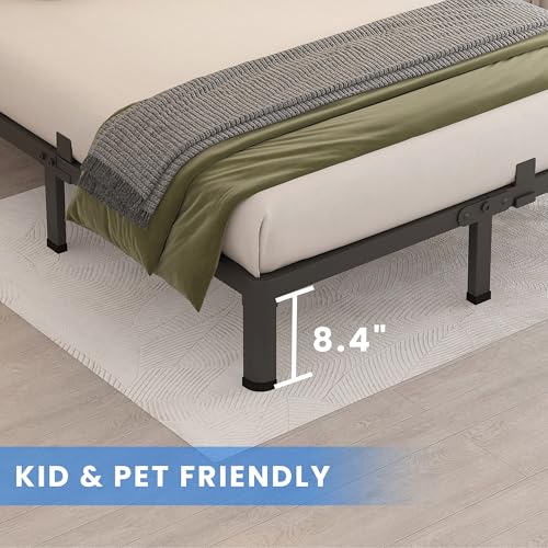 18 Inch Full Size Metal Platform Bed Frame with Under-Bed Storage W5919