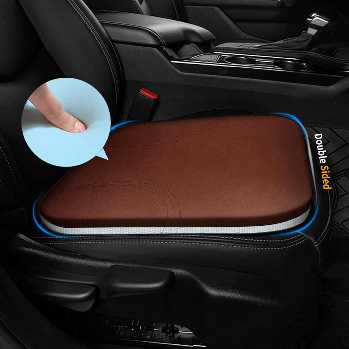 Beige Double Sided Car Seat Cushion with Memory Foam J273