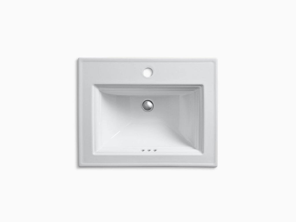 Thunder Grey Drop-In Bathroom Sink with Single Faucet Hole N845194