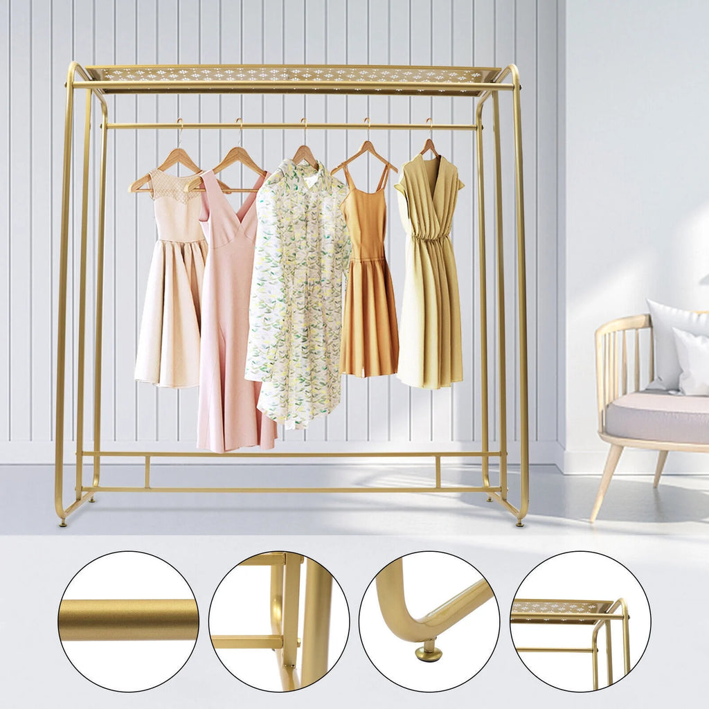 Metal Garment Rack with Top Shelf M101