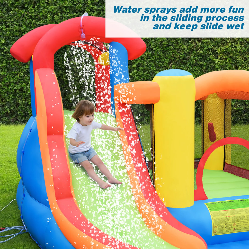 Inflatable Bounce House Water Slide with Splash Pool G2465